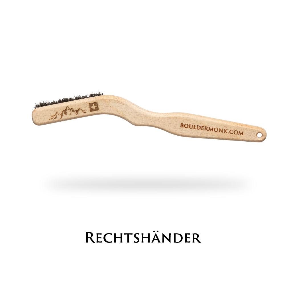 Die Boulderbürste „Crimpi“ Swiss Mountain Edition (Kernbuche)